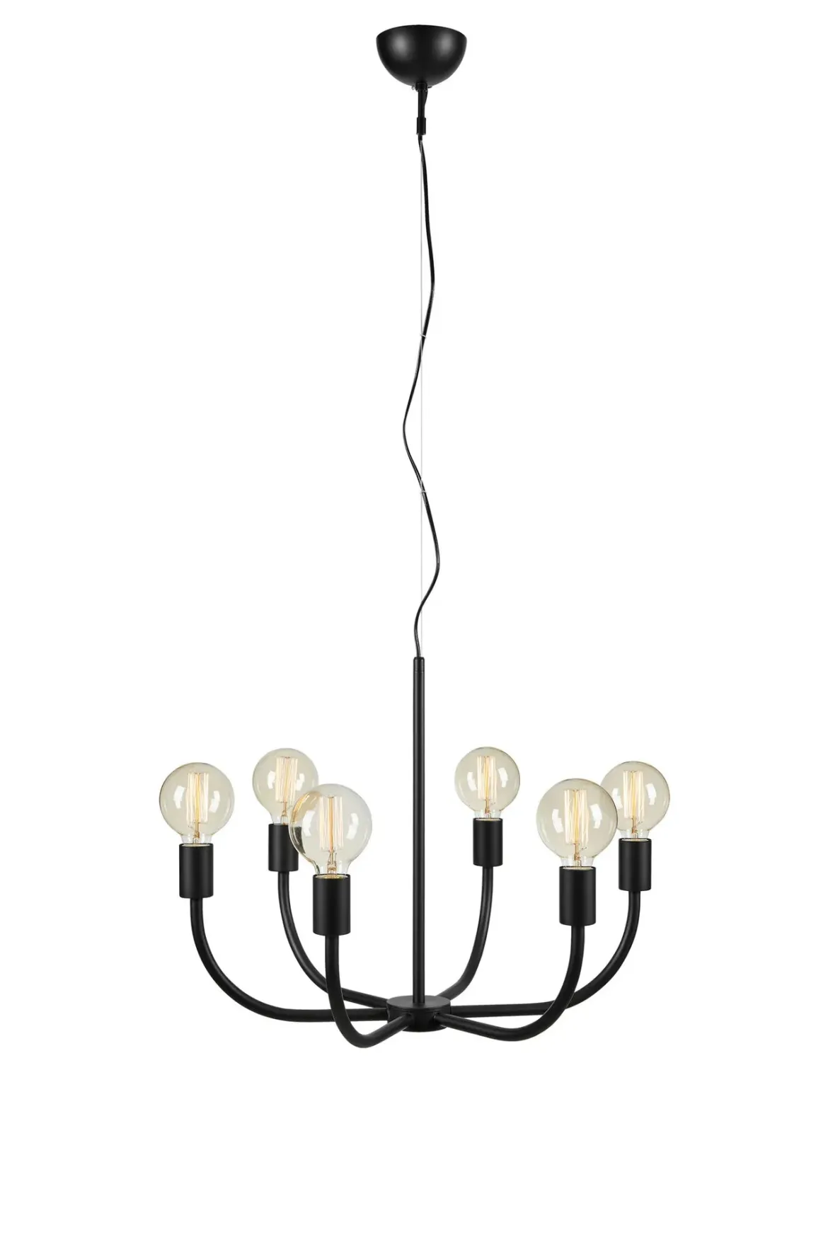 Amistoso Taklampa Svart 6 Lampor