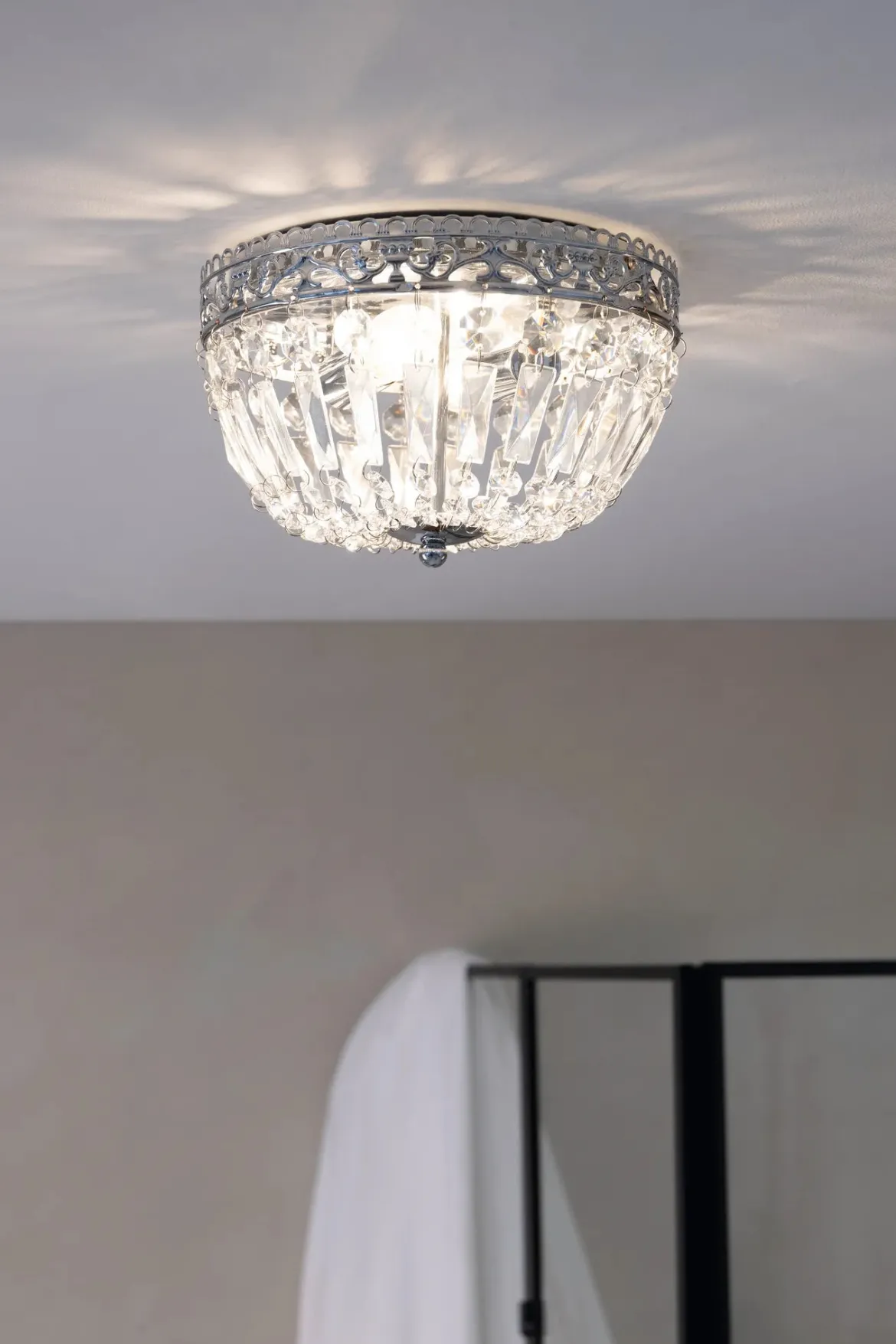 Etienne Kristallplafond Krom