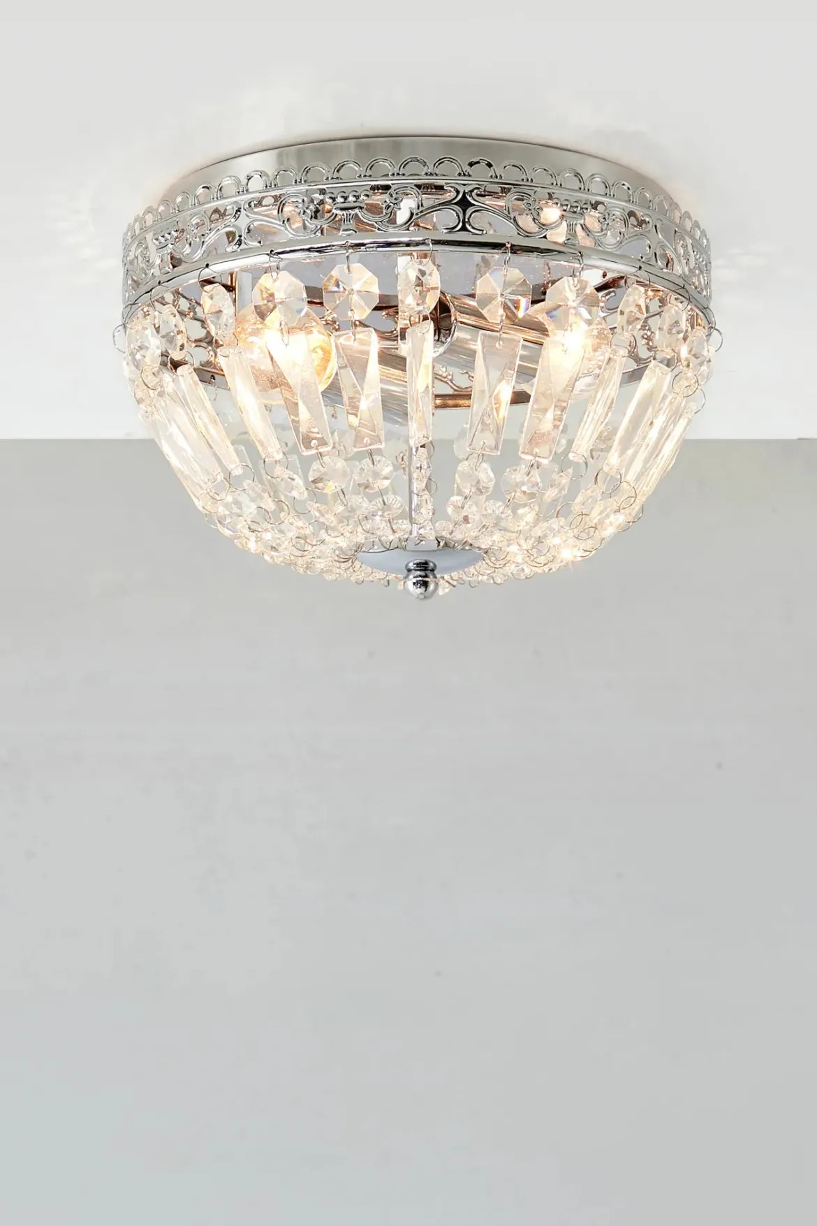 Etienne Kristallplafond Krom