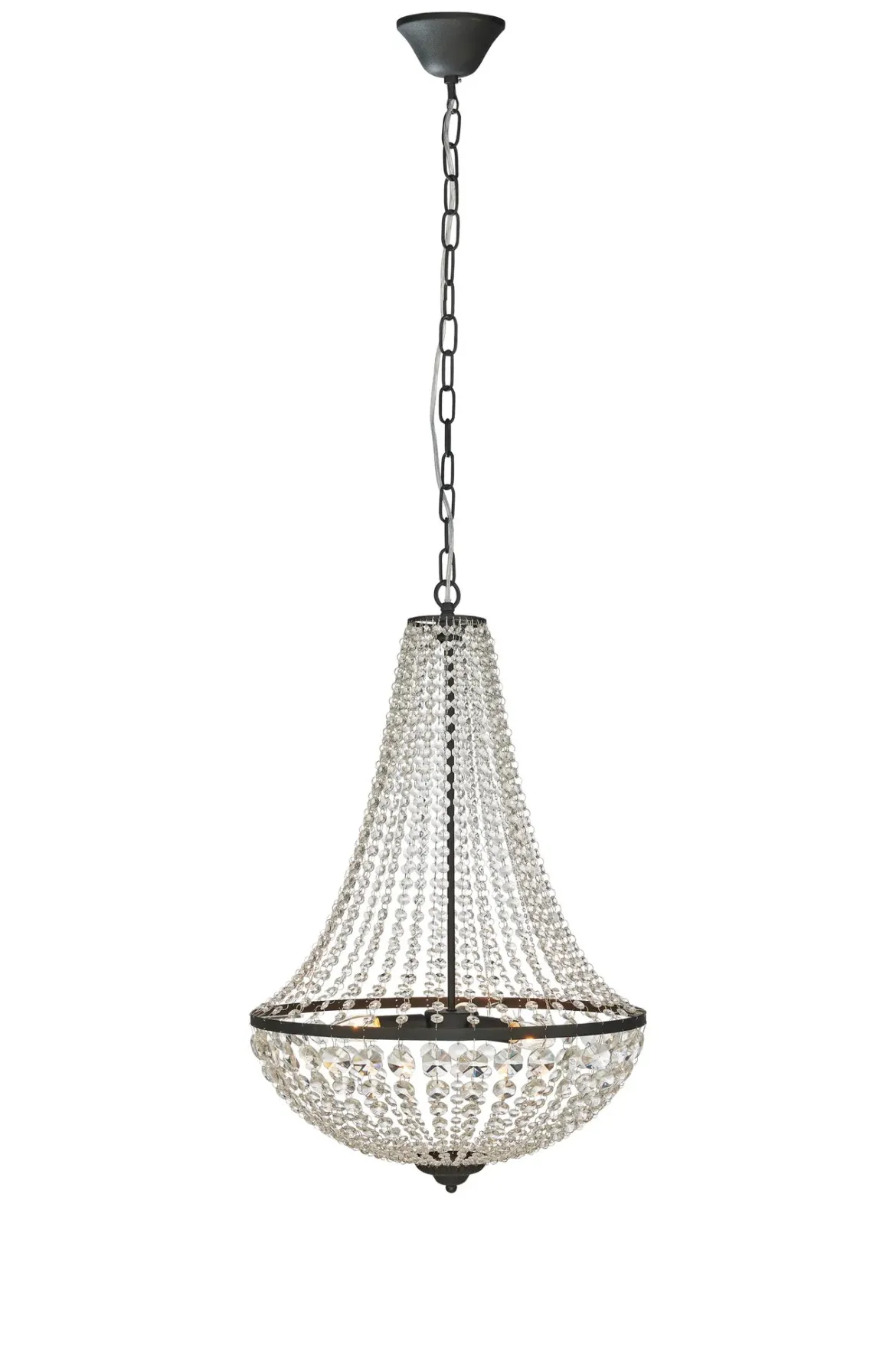 Gränsö Kristallkrona Svart 50 cm