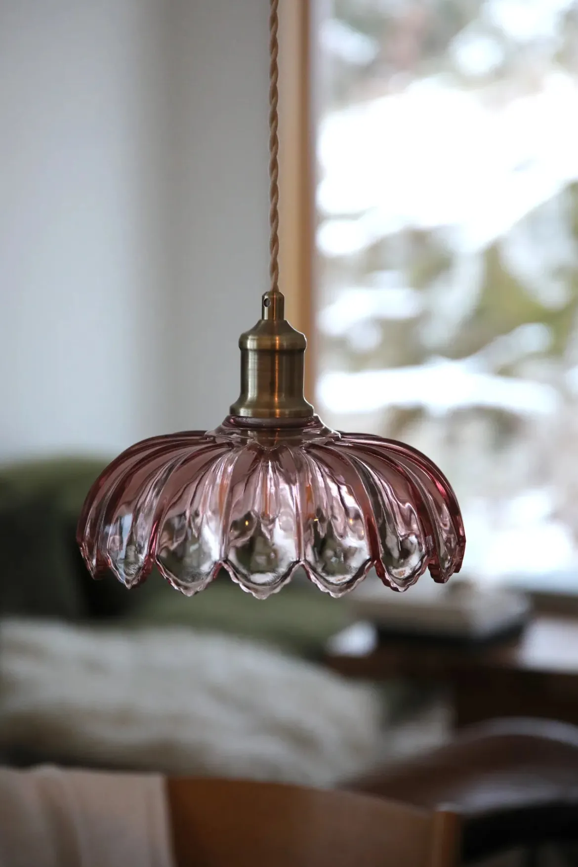 Kurage Taklampa Rosa