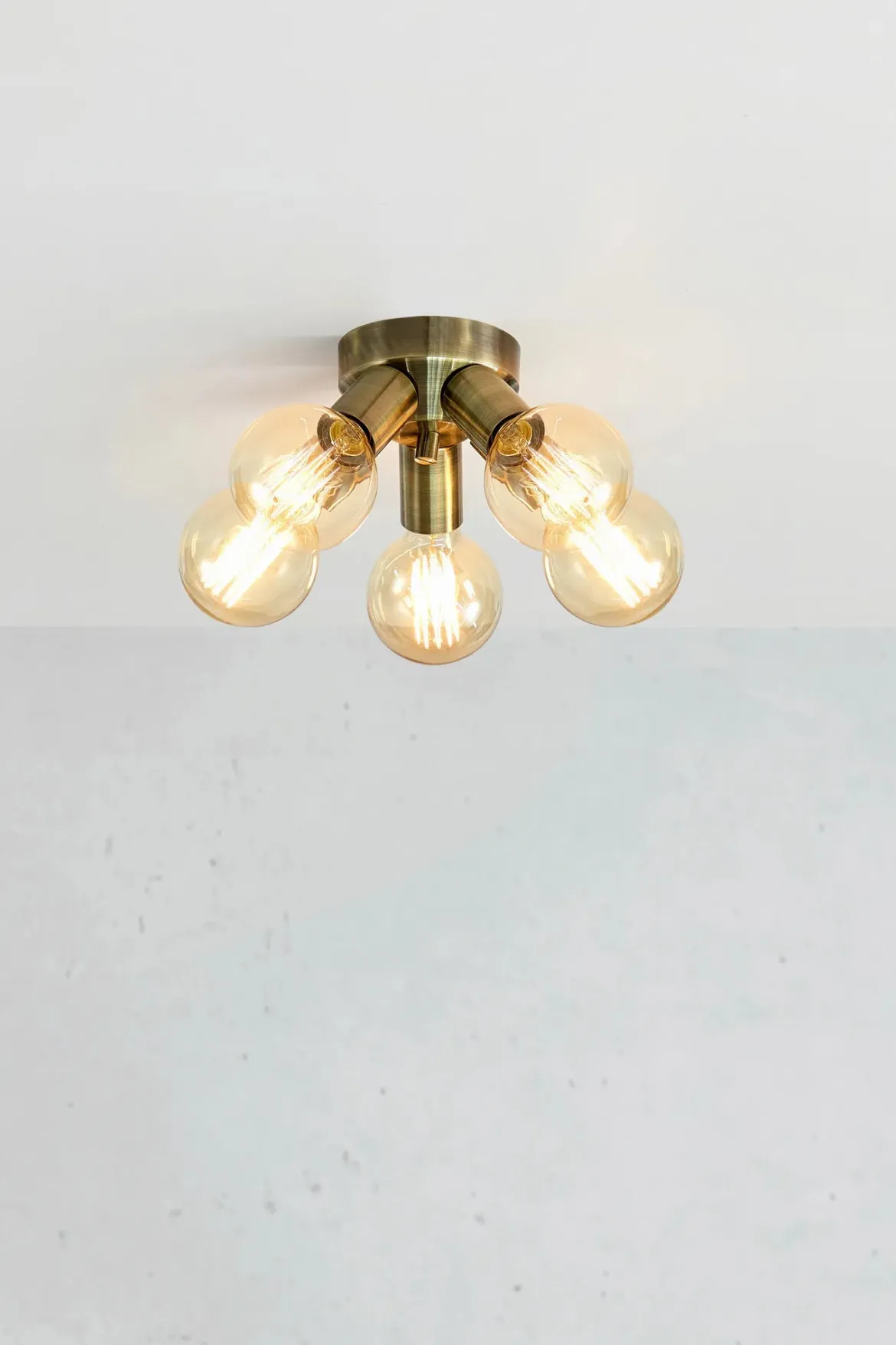 Mazzo Plafond Mässing 5 Lampor
