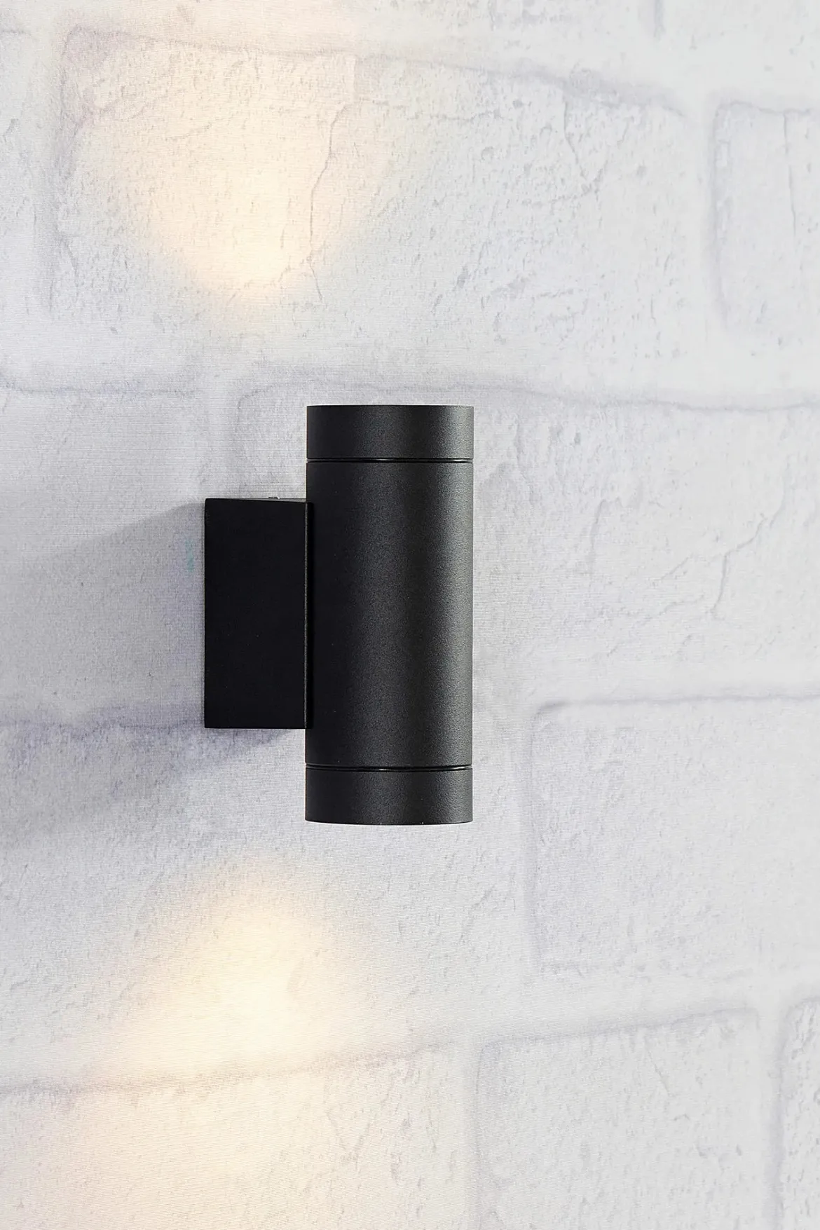 Pipe Fasadlampa Svart Dubbel