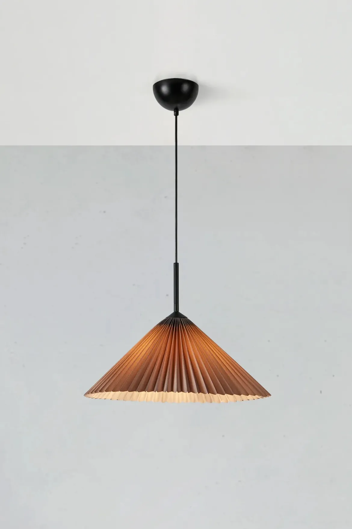 Plisado Taklampa Grå 50 cm