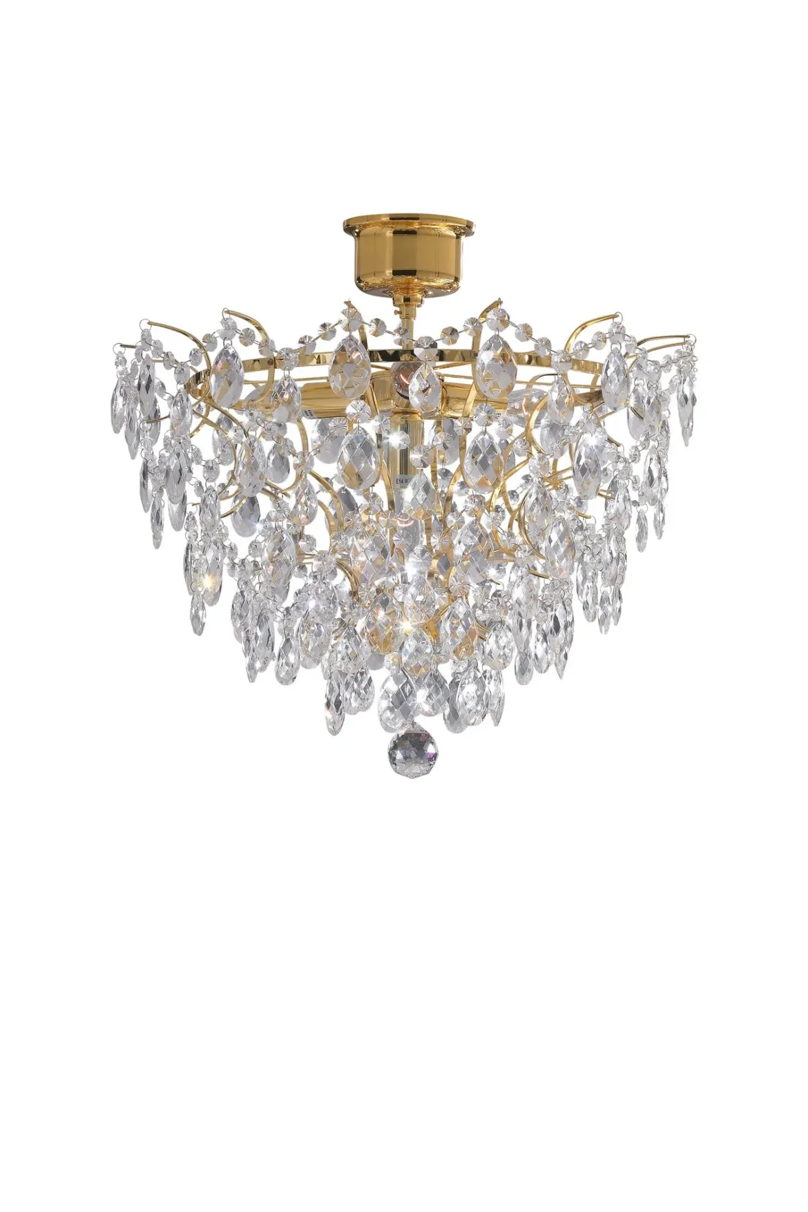 Rosendal Kristallplafond Guld 48 cm