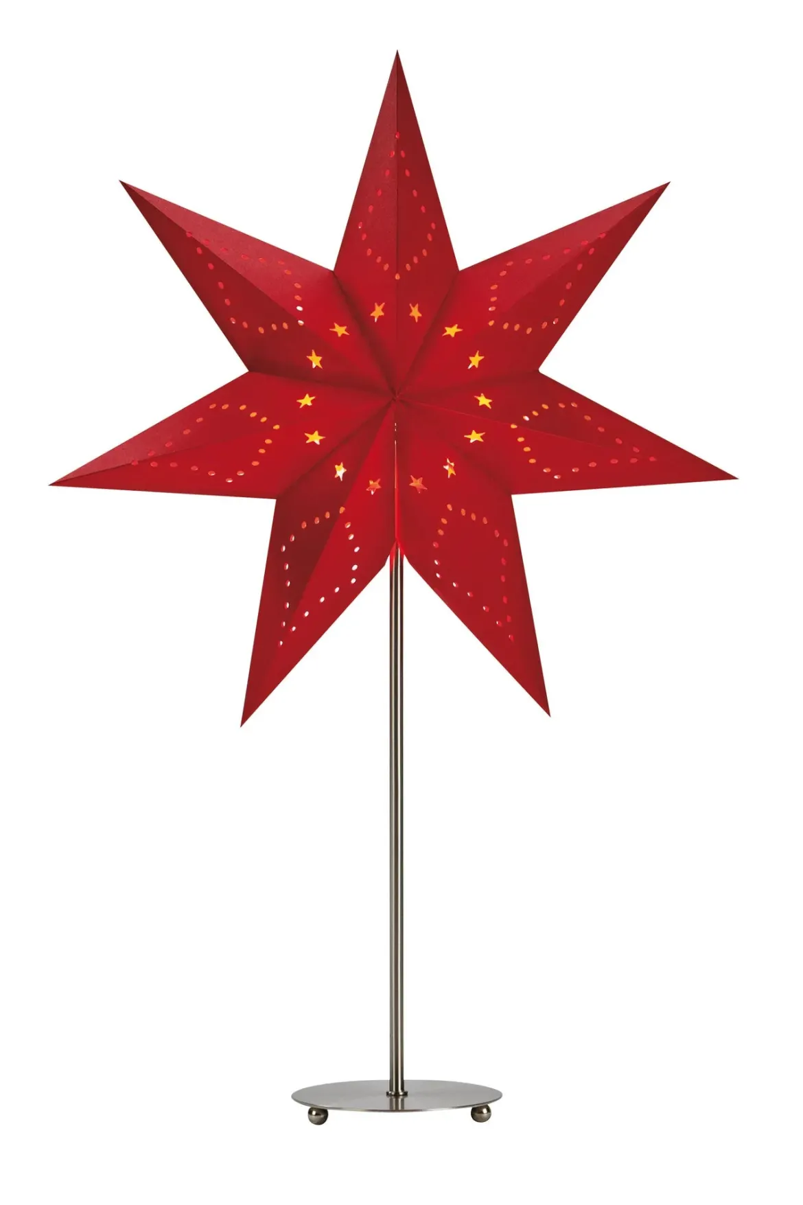 Saturnus Bordsstjärna Röd 45 cm