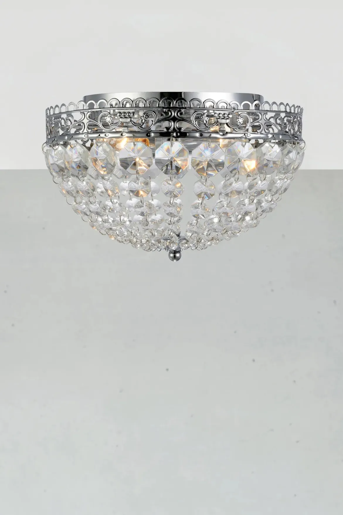 Saxholm Kristallplafond Krom