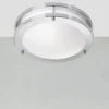 Täby Plafond Vit/Krom 25 cm