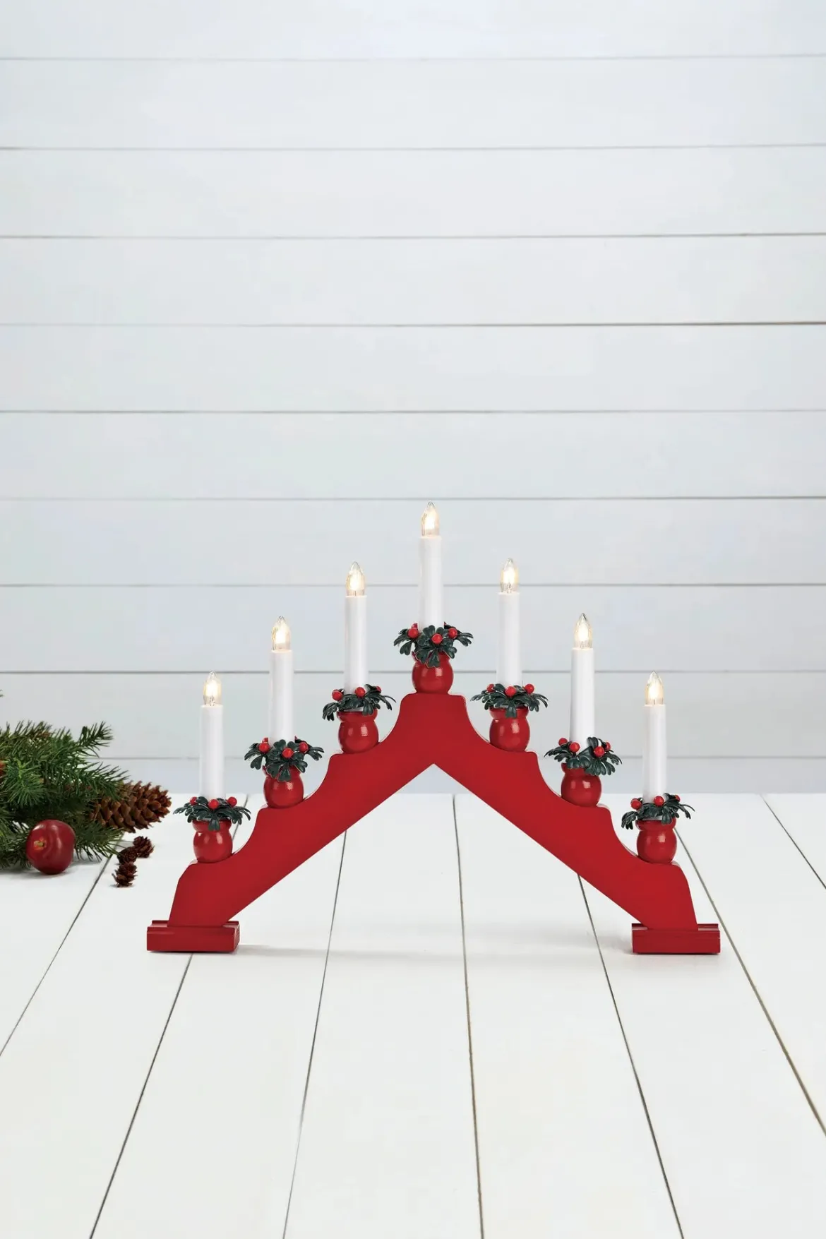 Tomas Adventsljusstake Röd